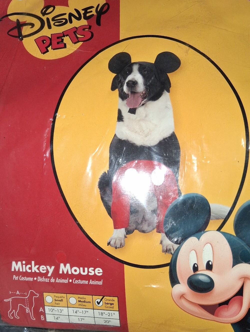 Disney Pet Mickey Mouse Dog Outfit in Black and Red